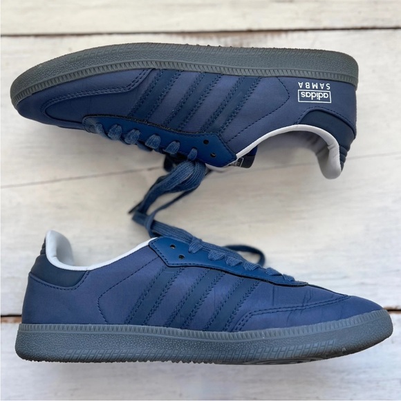 Adidas SAMBA OG Nylon Mens 7 /Womens 8.5 Preloved Ink Blue Sneakers Shoes IG6169 - Picture 4 of 13